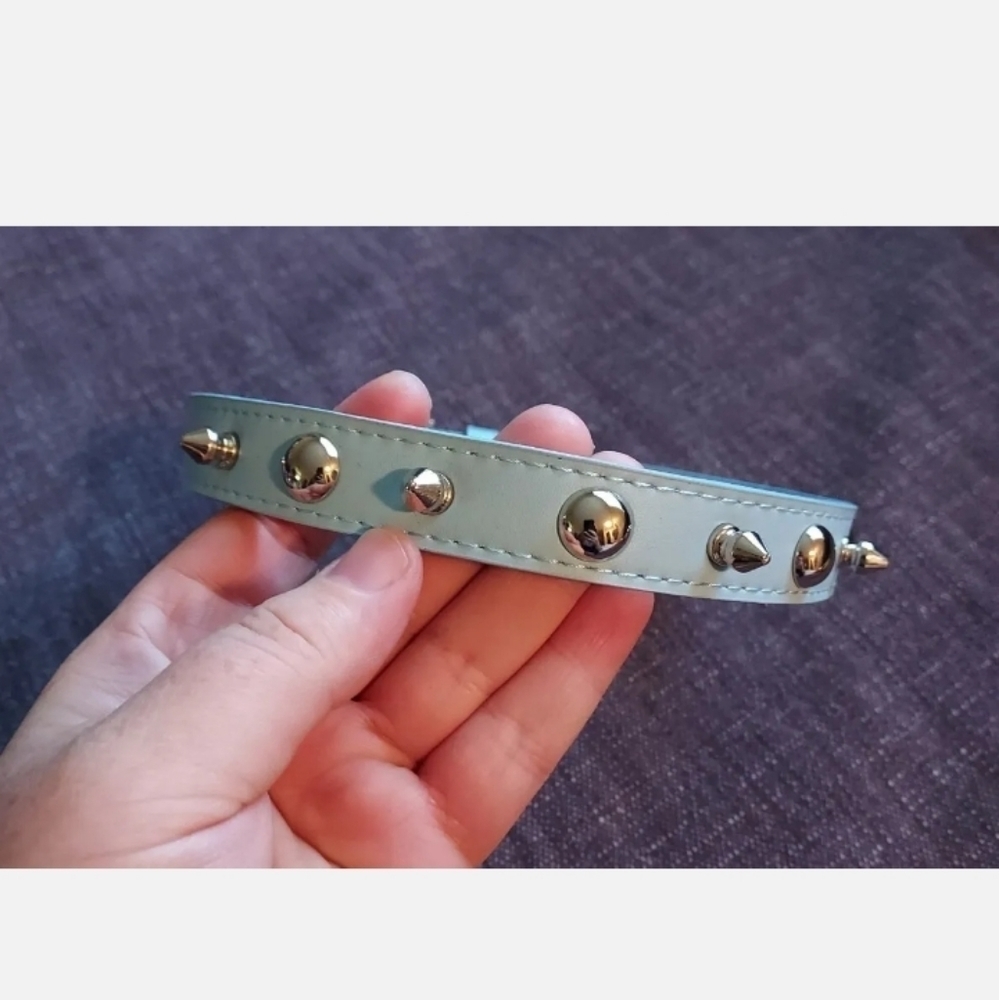 UDESIGNUSA Leather Adjustable Cats (Large 14-18) Blue New